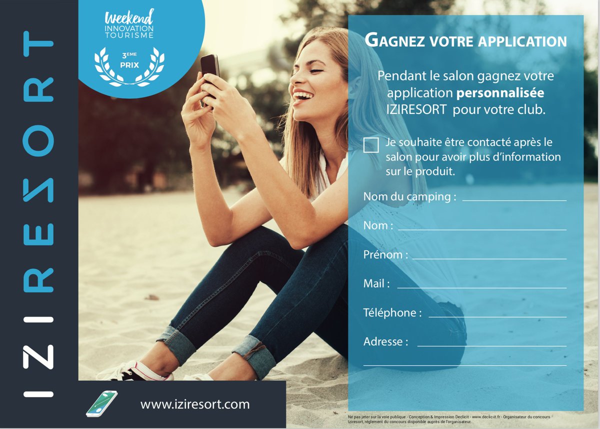 iziresort's tweet photo. Nous serons présents à #EquipHpa au #Touquet  les 29 &amp; 30 novembre 2017.
Stand 52 - HALL B.
Venez nous voir et gagnez votre application personnalisée. https://t.co/hyeLui5mfo