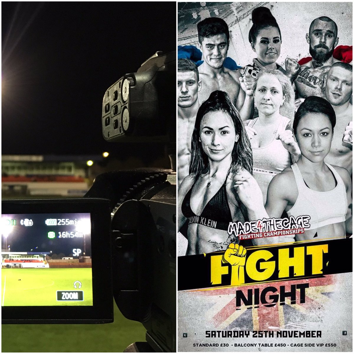 jakesmithjourno's tweet photo. No @WBFC_TV, sorry! 

I'm working for @MADE4THECAGEUK covering #M4TC26 #fightnight for @ChronicleSport_! 

All the best to the @whitleybayfc lads- bring home 3 points! ⚽️

Tickets will be available on door for #M4TC26
#htb #wbfctv https://t.co/pZCzGszg71