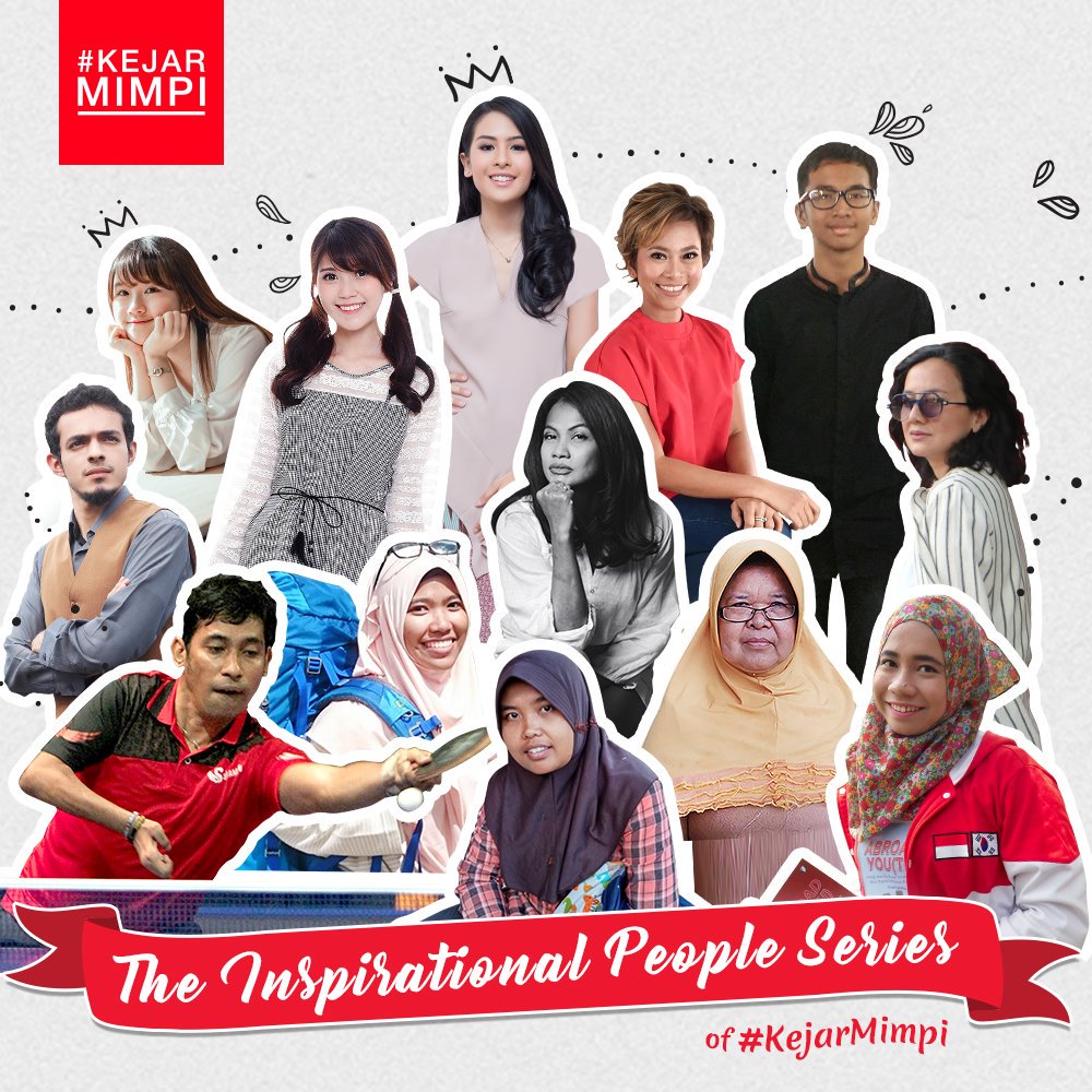 kejarmimpi_id's tweet photo. Dream Warriors, di minggu ini kita akan share tentang mimpi-mimpi para Inspirational People versi #KejarMimpi. https://t.co/cEAxWn6ROS