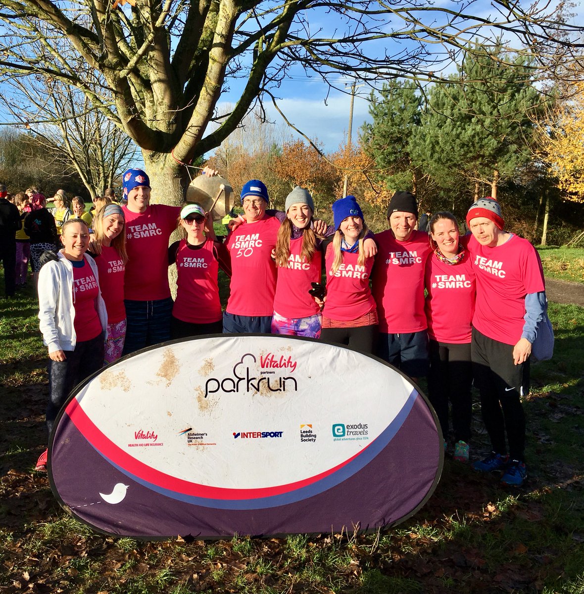 BlondeLilmo's tweet photo. @UKRunChat Another @parkrun #milestone for #TeamSMRC - @davehyde01 celebrating his 50th at @Swickparkrun today! 🎉 #runfam #loveparkrun https://t.co/XD0goxtKF1