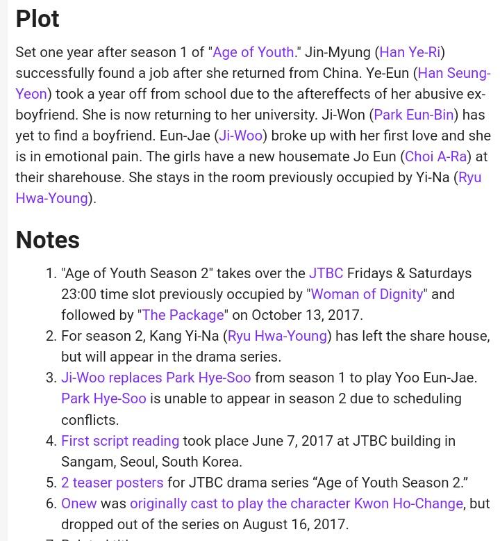 Age of Youth Season 2 / 청춘시대 2 (2017) —the plot is very interesting —one of the main characters will move out so she will only be appearing in a few eps —realistic —6/7 of the...