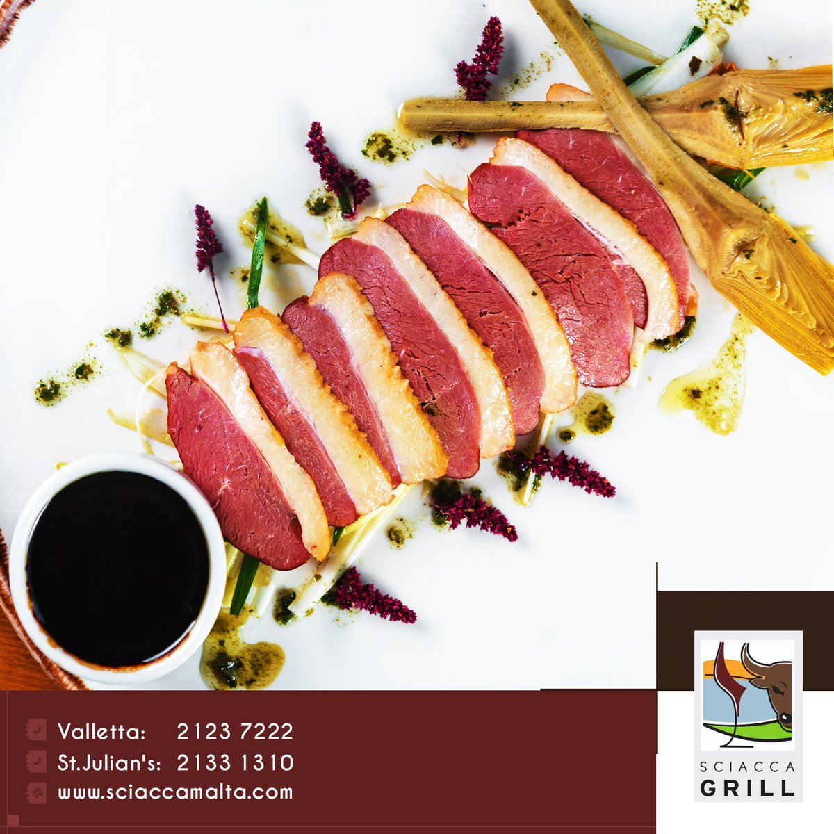 SciaccaGrill's tweet photo. Celebrate the end of another #year with delicious #food and a wonderful atmosphere! Call us today to book your table:

Valletta: 2123 7222 
St.Julian's: 2133 1310

https://t.co/eNC8rbDyxw

#SciaccaGrill #Sciacca #Malta #Steakhouse #Winter #Christmas #NewYear #NYE https://t.co/JItmaMJA5N
