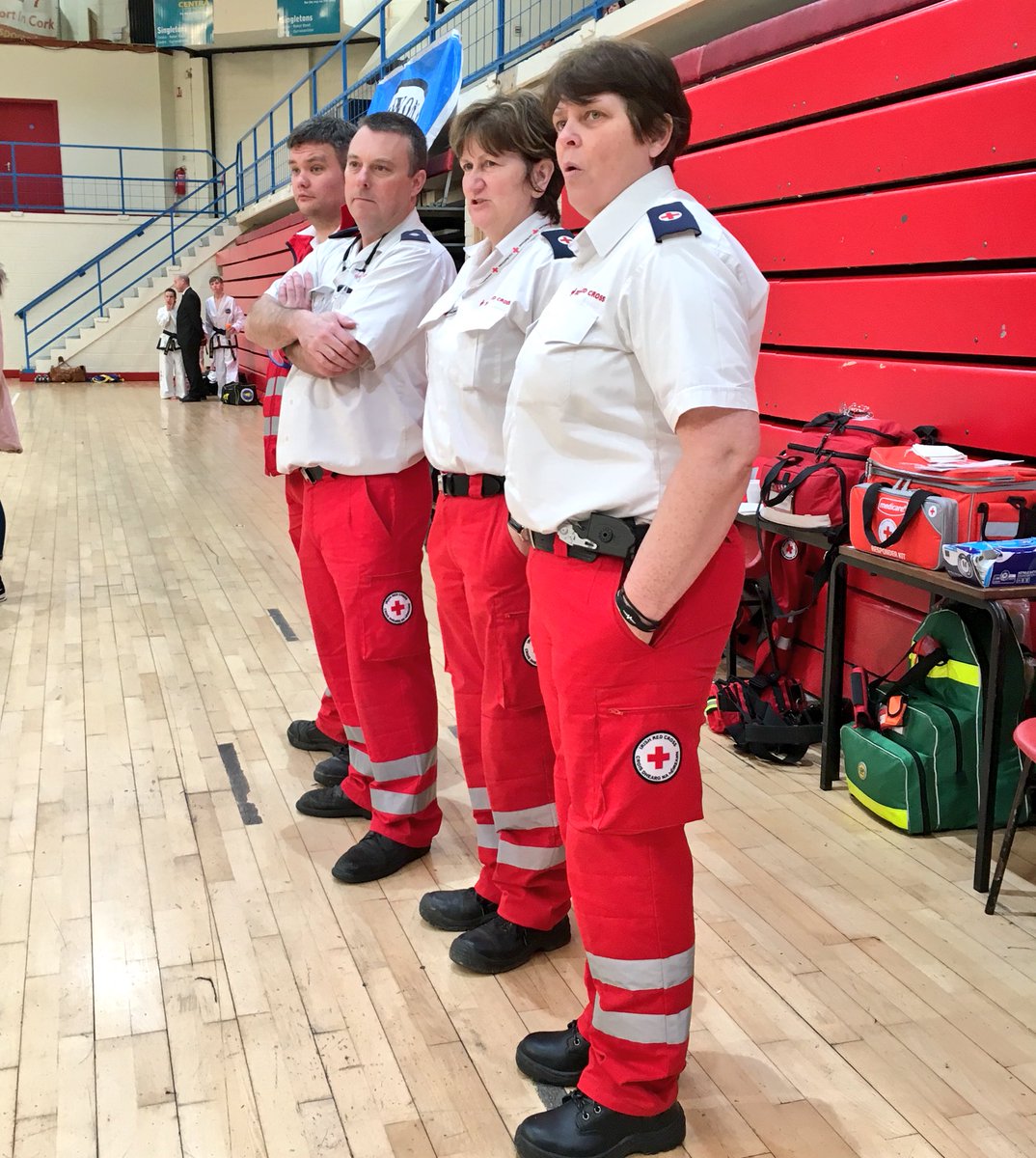 corkredcross's tweet photo. Our medics are attending Day 1 of 2 of the  IUTF Irish Championships at Neptune Stadium in Cork City today 

@taekwondo_IUTF @Irishtaekwondo @WorldTaekwondo1 @irishredcross 
@KinsaleRedCross https://t.co/0FObIQArl3