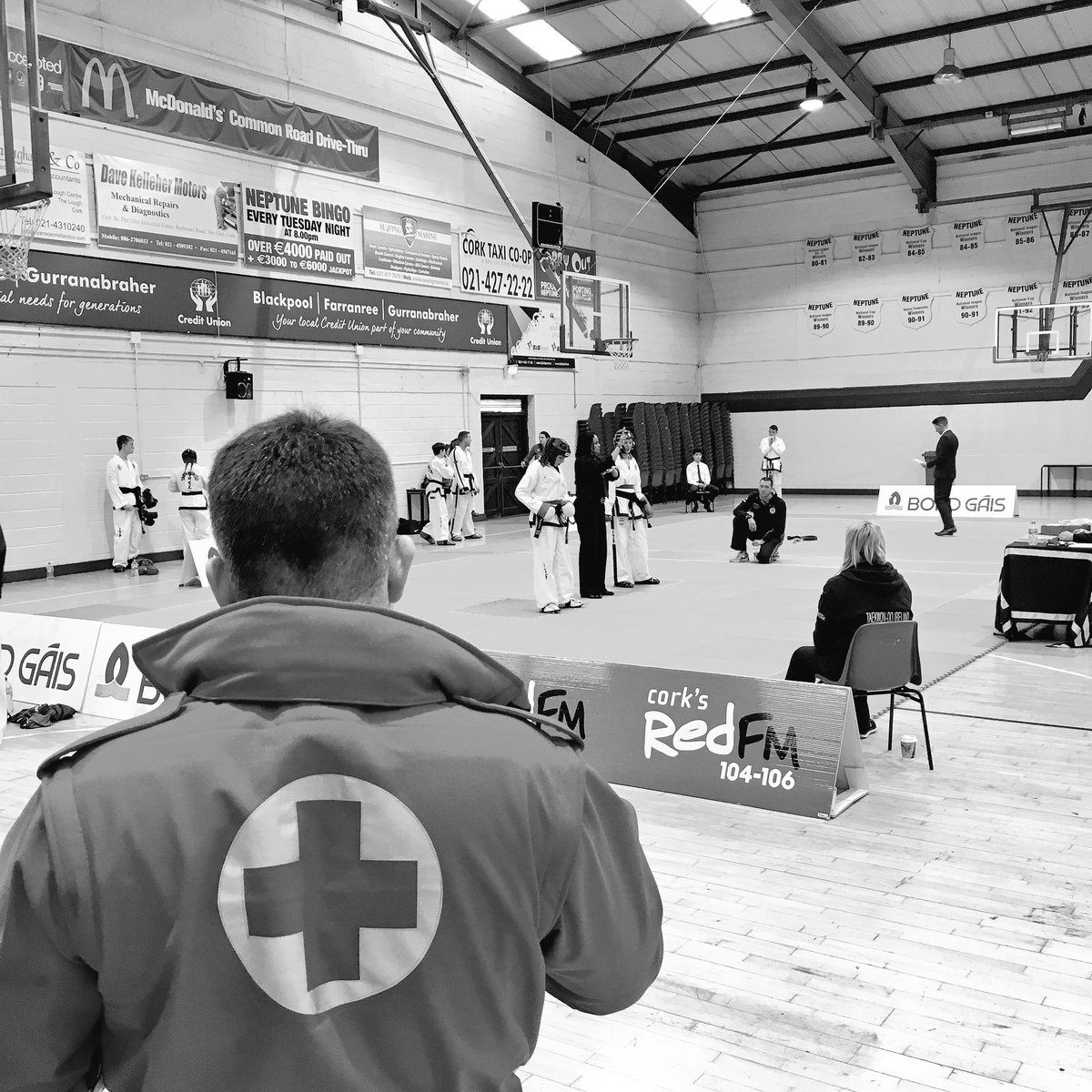 corkredcross's tweet photo. Our medics are attending Day 1 of 2 of the  IUTF Irish Championships at Neptune Stadium in Cork City today 

@taekwondo_IUTF @Irishtaekwondo @WorldTaekwondo1 @irishredcross 
@KinsaleRedCross https://t.co/0FObIQArl3