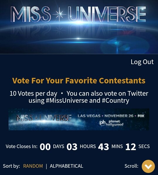 labarjum's tweet photo. 3 horas para seguir votando, ¡vamos! RT a todooo 🇨🇴👑 #Missuniverse #Colombia https://t.co/sxYQEKlVJp