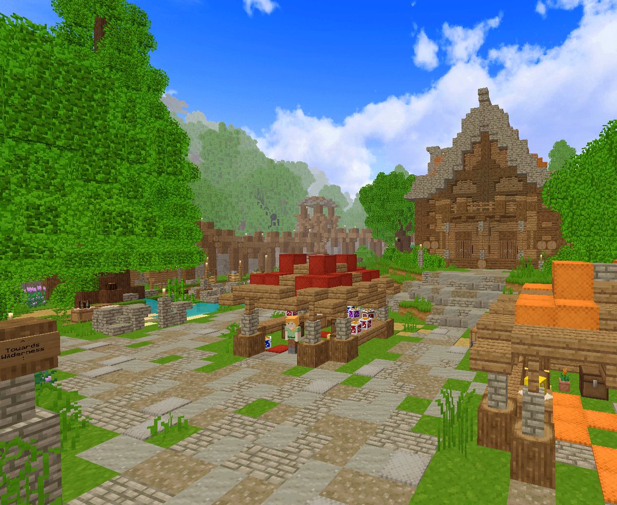 MiniKingdoms's tweet photo. The maintown warp is now our new /spawn 🙀❤️ Moved all NPCs, Vote chests etc. to our new Spawn area and it feels great! https://t.co/i885jO1QWo