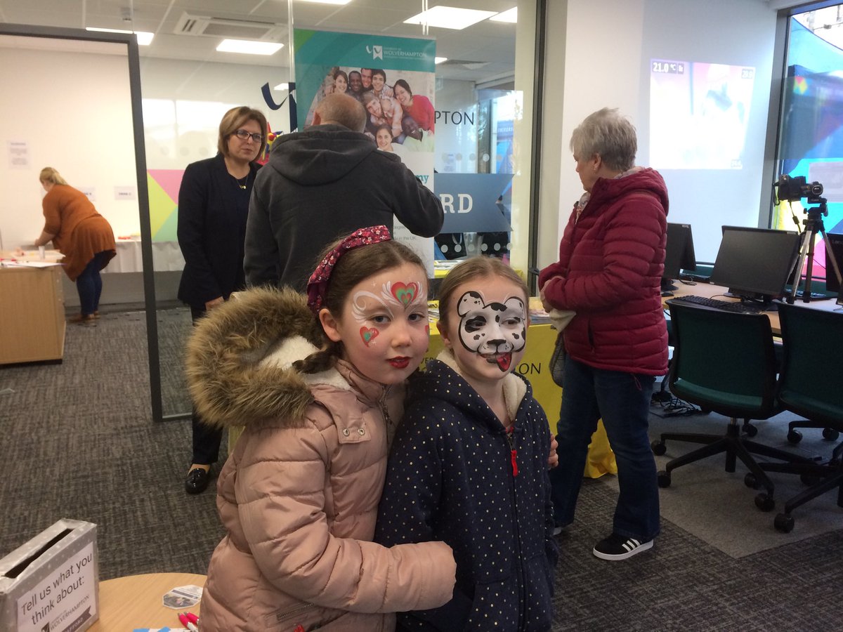 DrWillFoster's tweet photo. Busy community launch @wlv_uni Stafford town Centre UWiS launch with free face painting, balloon modelling, tasting competition, thermal imaging, mini beasts and much more until 3pm https://t.co/4XL8VYUEto