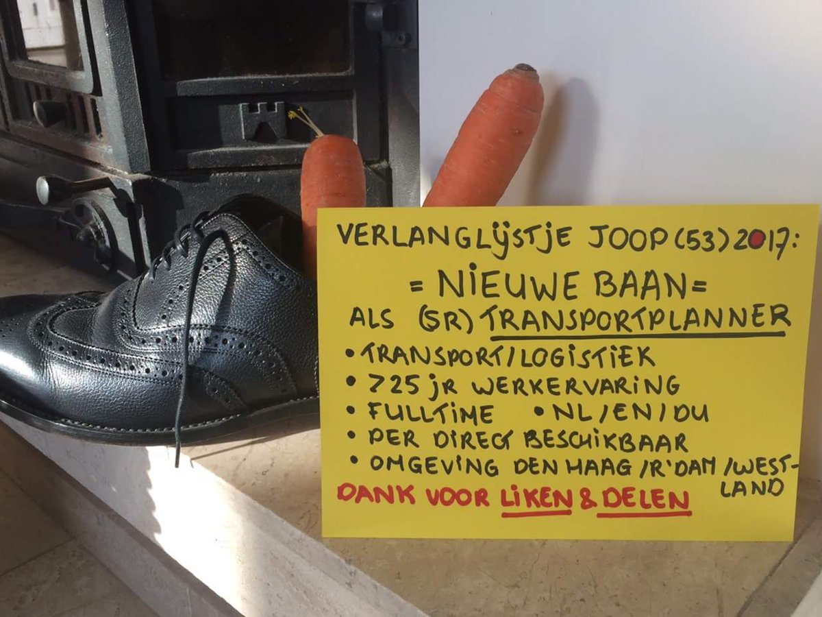 Tip voor wie werkt zoekt met ludieke oproep: zet je contactgegevens IN DE AFBEELDING. Gelukkig komt het met Joop wel goed, hij wordt via via wel gevonden :) #zoektwerk