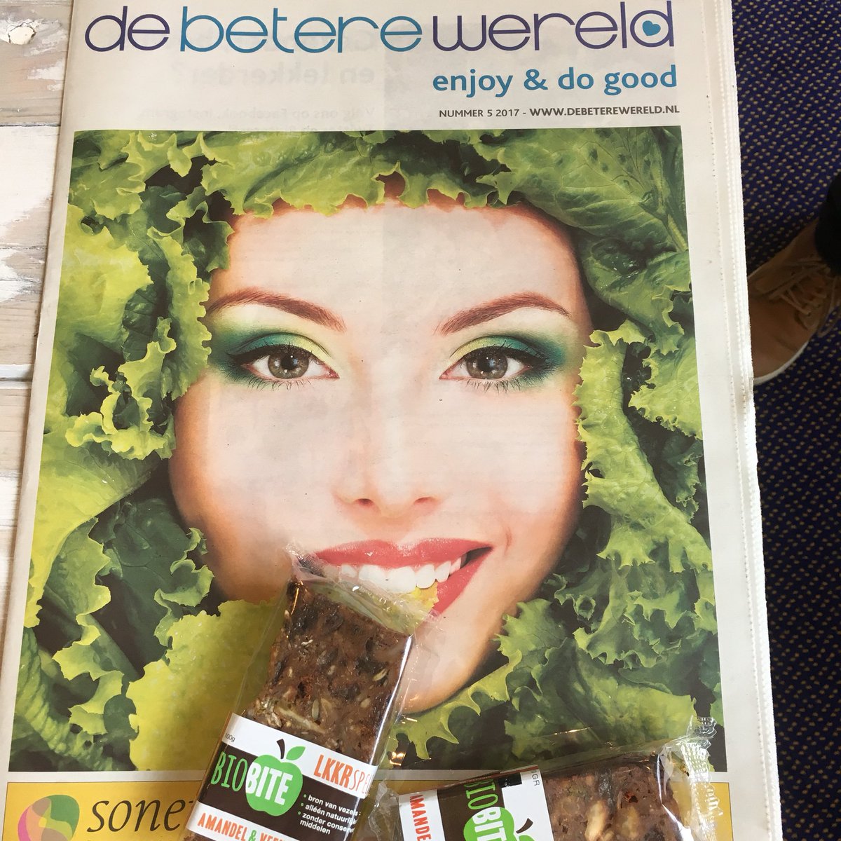 biobite's tweet photo. Onze Betere Wereld is gebied met echt eten💚 #debeterewereld #biobite #achterbio @betterhealthevent @amberalbarda @RAI_Amsterdam https://t.co/KXLUb9wcHz