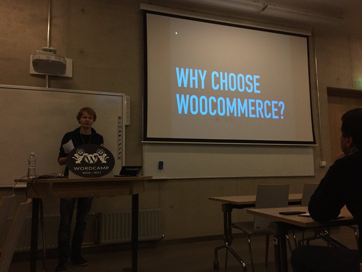 konstruktors's tweet photo. @Karlis_Ievins talking about building an online store with a print-on-demand service integration. #WCRiga #WordPress #wordcamp https://t.co/L2DC0OJH6I