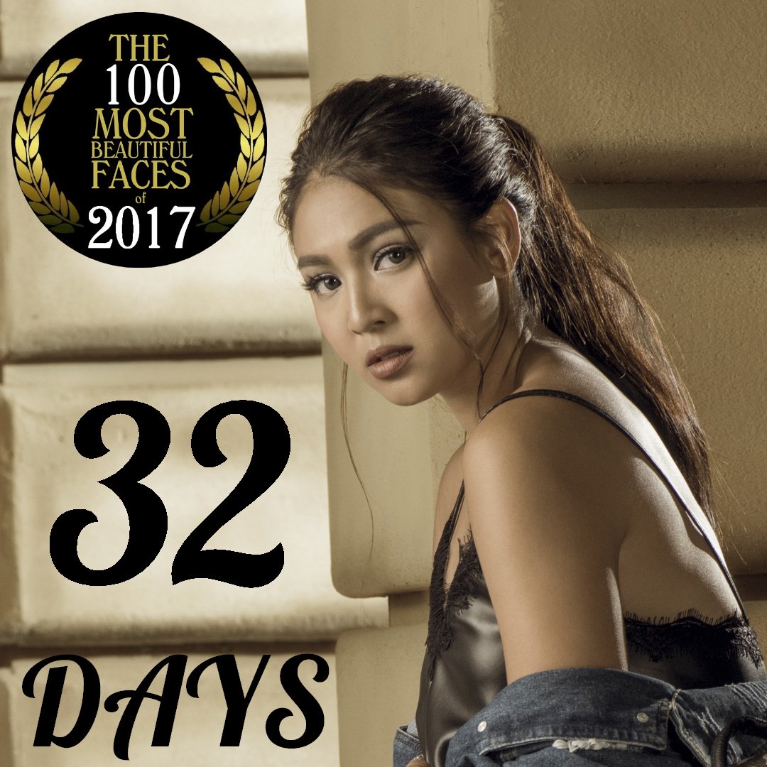 tccandler's tweet photo. Only 32 days to go... The 100 Most Beautiful Faces of 2017! Who is your favorite face of 2017? Coming December 27th #NadineLustre #tccandler #100Faces #100MostBeautifulFaces2017 #independentcritics #Philippines https://t.co/TqrlLbv7Pg
