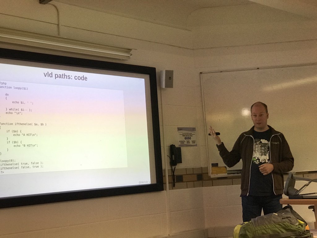 phpcodemonkey's tweet image. Next up @derickr on all that’s New with #xdebug #phpem17