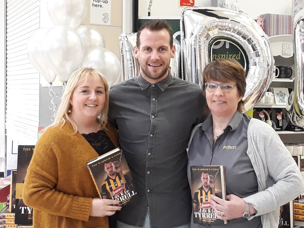 GillHessLtd's tweet photo. Thatโs @MrJackieTee @easons Kilkenny signing copies #thewarriorscode @SportMediaTM https://t.co/cak7rXAFhG