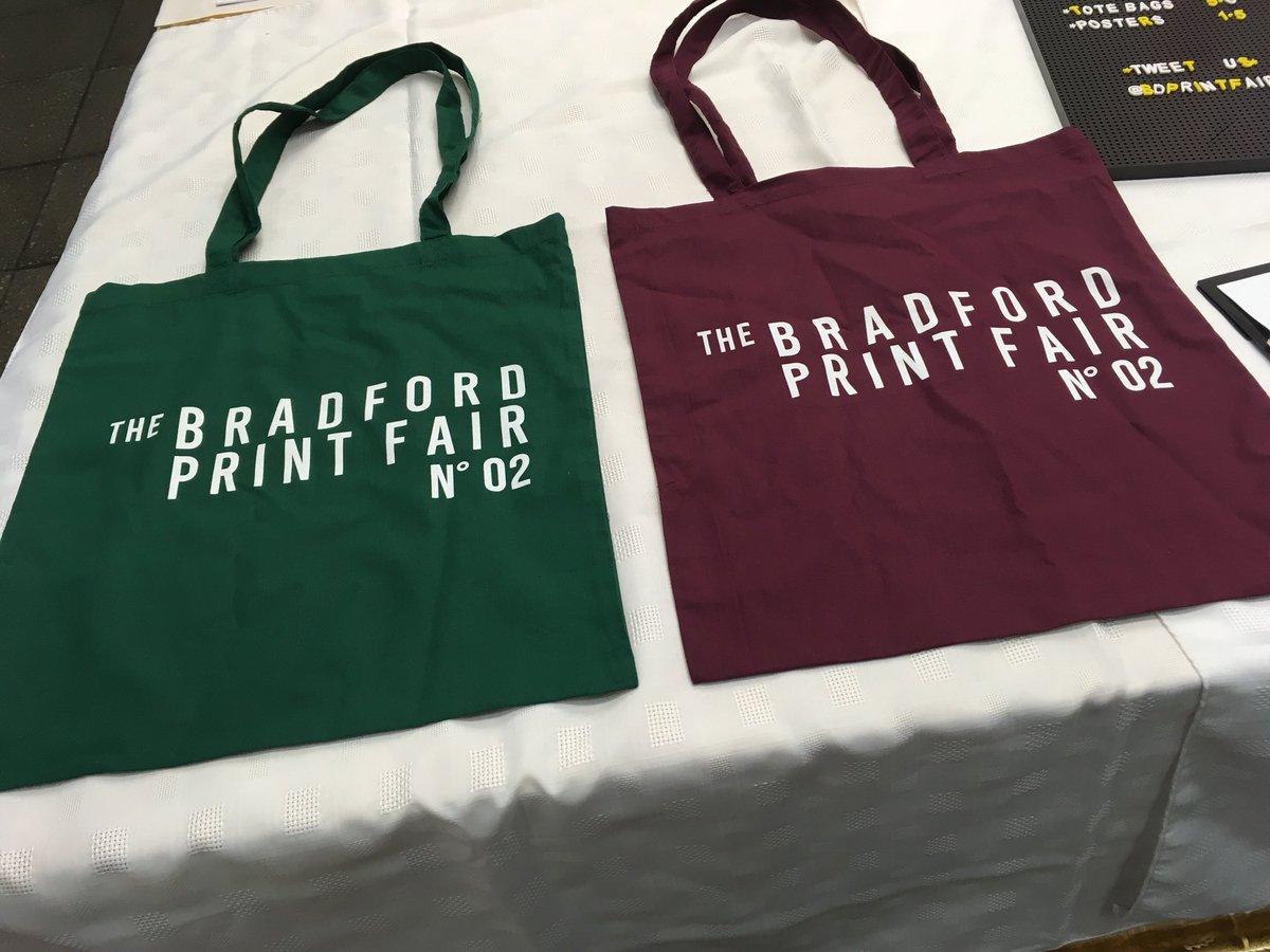 bdprintfair's tweet photo. Bradford Print Fair tote bags £5 Print Fair posters £1.50 🎄 #bradfordprintfair #BDPrint17 #ToTXmas https://t.co/1ykpQbycS7