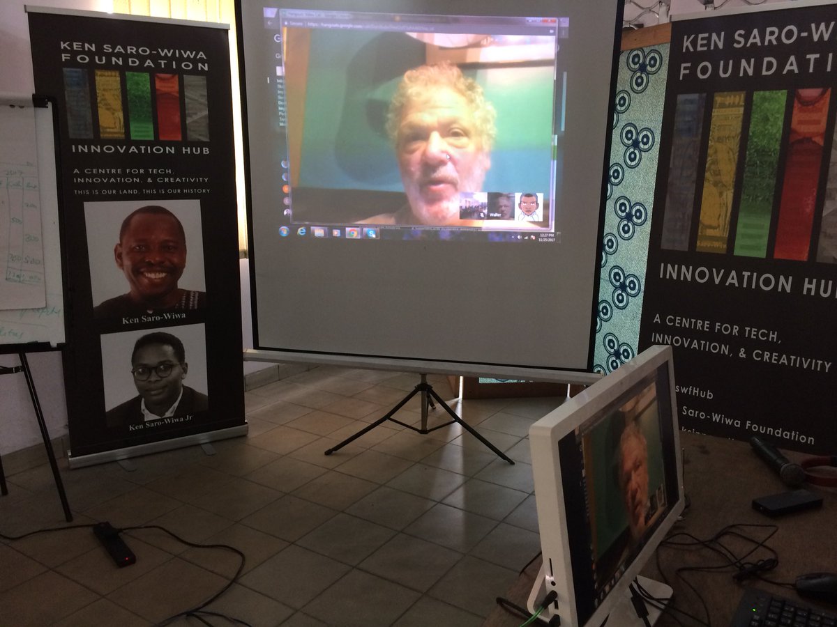 KSIHub's tweet image. Happening Live at the Ken Saro-Wiwa Innovation Hub. #OpenSourcePH Community Meetup.
Skype Session with: Walter Bender, Co-founder & Director of MIT Media Lab.
#KSIH