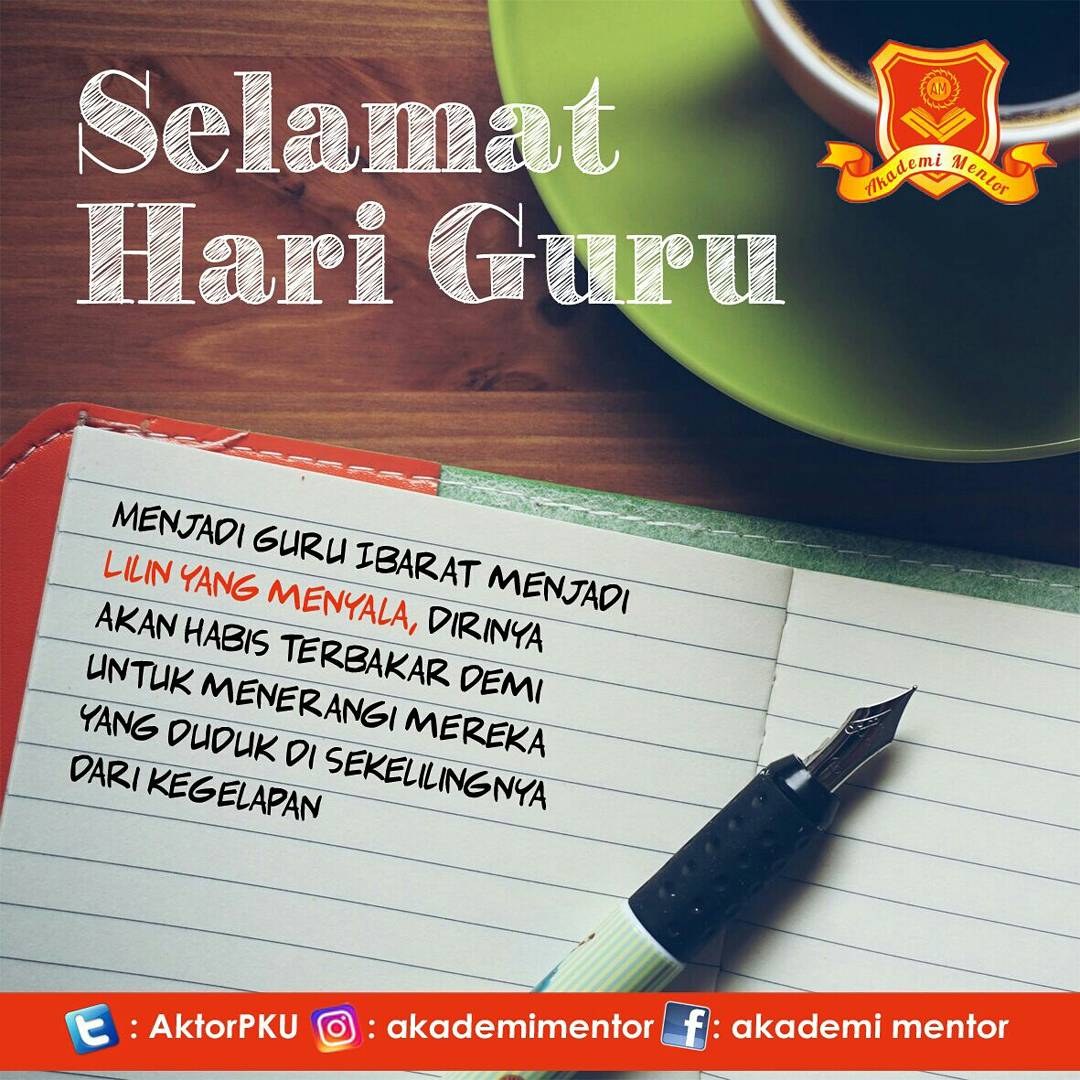 AkTorPKU's tweet photo. Guru.. Di gugu dan ditiru..
Happy teacher's day 😊 https://t.co/GjUTYRpbvb
