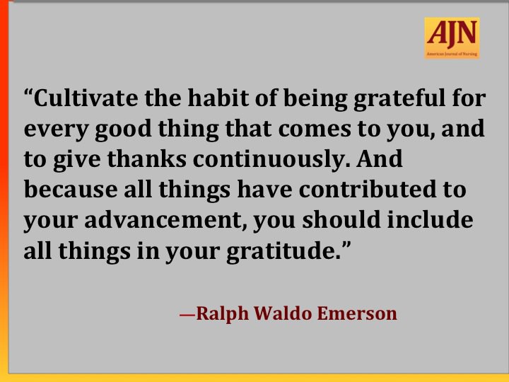AmJNurs's tweet photo. #AJNquoteoftheweek #gratitude #Thanksgiving https://t.co/bOhYBWRStg
