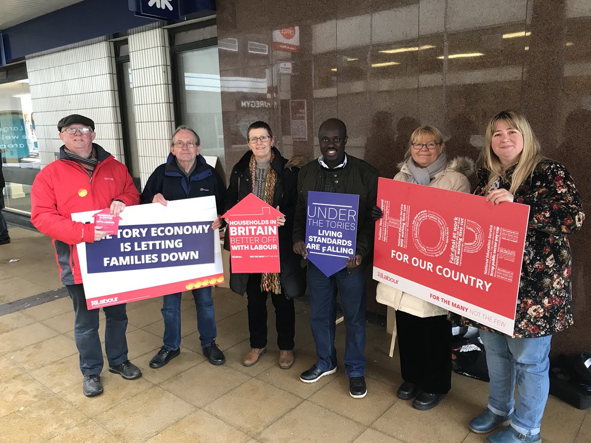 StuDickman's tweet photo. Salford Labour out in force on Salford Precinct in Langworthy for the National Campaign Day #BetterOffWithLabour https://t.co/VH6awj1L7c