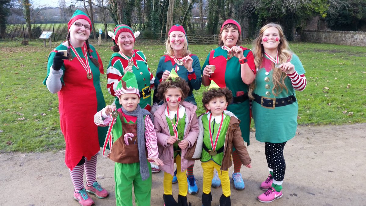 Some of the elves at the end of the <a href="/SDFHC/">St Davids Hospice</a> elf run. Brilliant event.