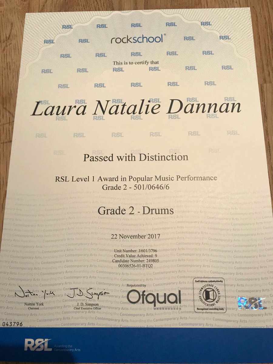 laura_drumquest's tweet photo. Whoop I got a distinction in my Grade 2 @RSLAwards exam! πππΎππ»π€πΌπ₯π Grade 3 here I come! #onwardsandupwards #drumquest https://t.co/ZYmuYYHctZ