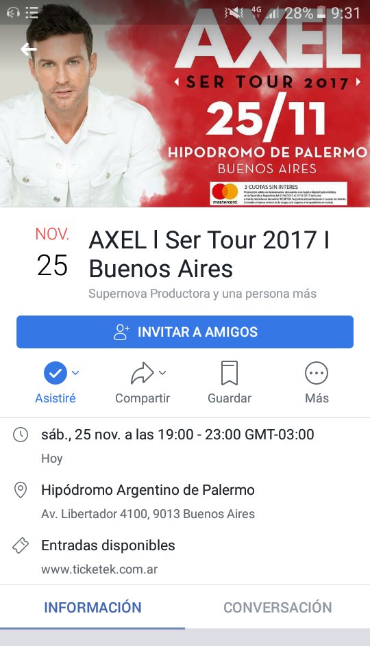 lauu_3107's tweet photo. Hoy 💃
@AxelOficial Llegó el día 😍
#AxelSerTour #25N #AxelEnHDP #Axel25N #AxelEnElHipodromo https://t.co/ttHlEfECo9