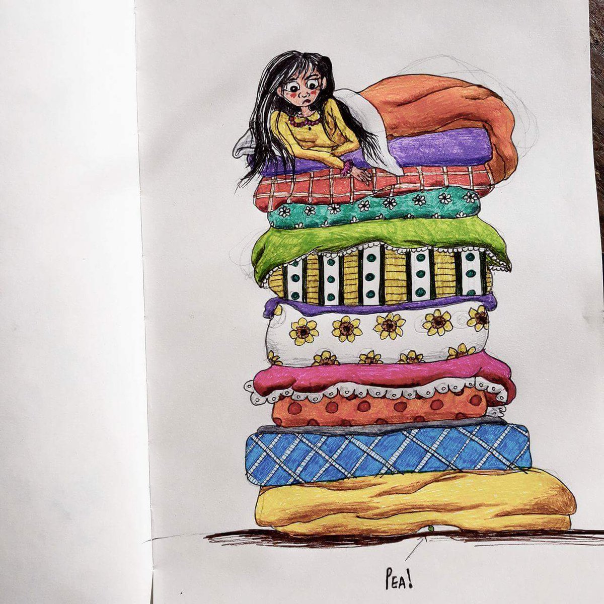 Erica_Glas's tweet photo. #FairyTale morning #sketching 👸🛌
#drawing #theprincessandthepea https://t.co/7VVToFxqxe