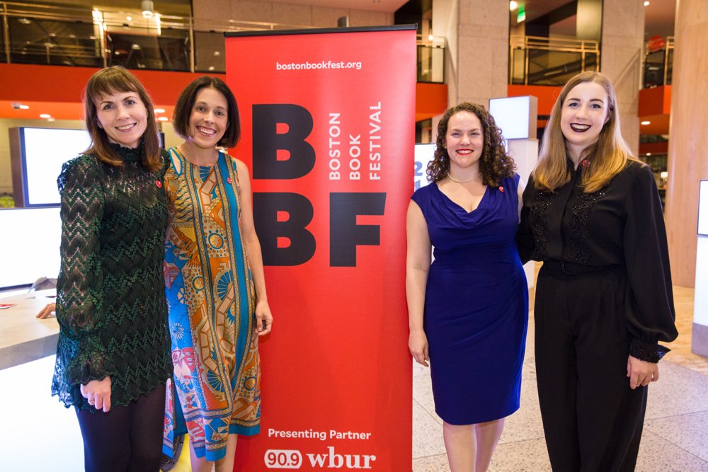 bostonbookfest's tweet photo. (this is Norah) Today I'm thankful for the amazing staff that put on #BBF2017. Three of them will soon depart, for destinations as far-flung as Montana and the UK. I will miss them, but I'm not letting them leave before they join me to wrap gifts and eat cookies! https://t.co/5LWLjTnSRv