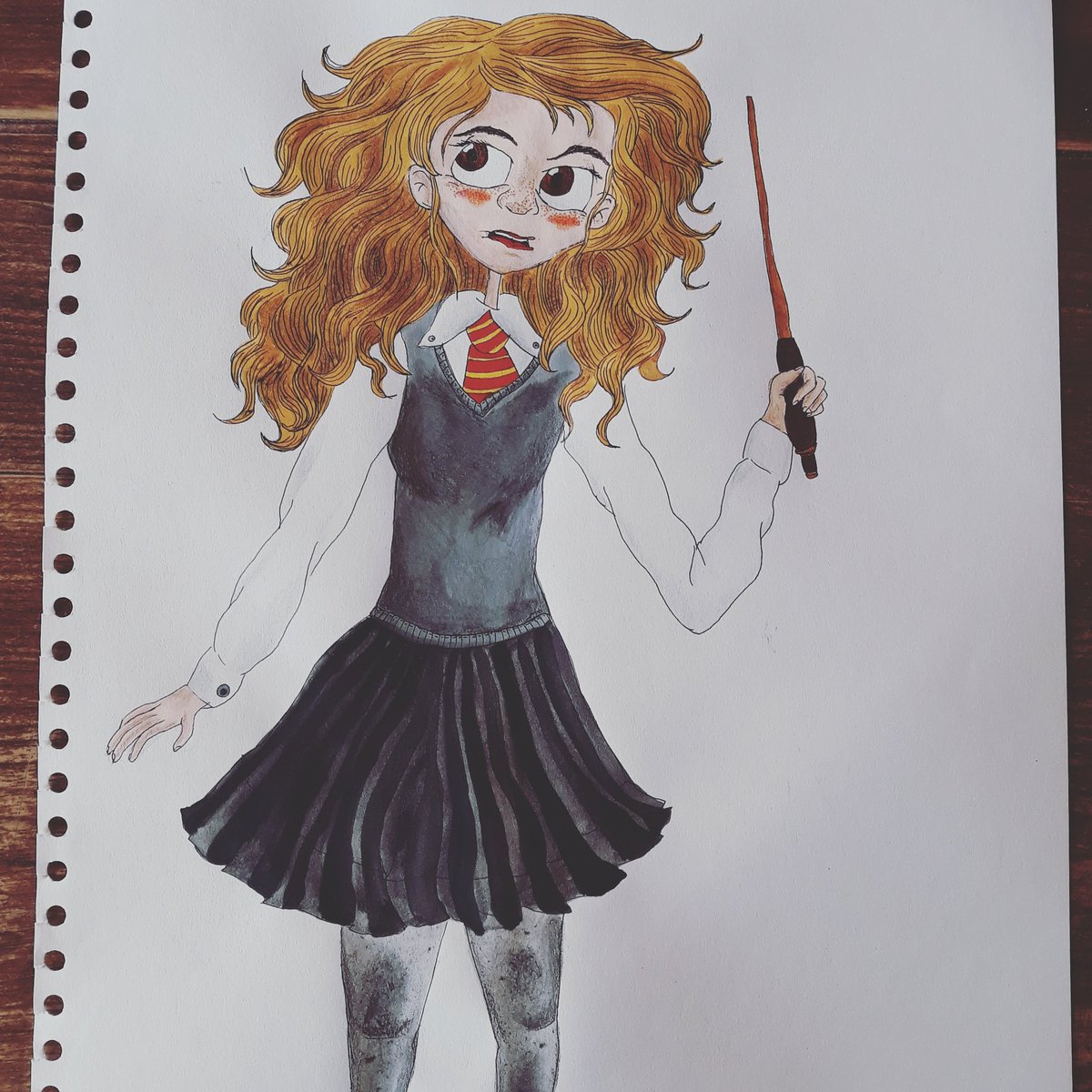 Erica_Glas's tweet photo. Badass Hermione 🦁
#characterdesign #Gryffindor #hermione #HarryPotter #illustration #illustrator #art https://t.co/0NWHESeyaR