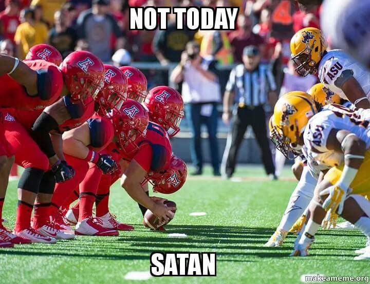 AZWildcatAlways's tweet photo. #GameDay ! Begin all superstitious rituals.
#BearDown #asWHO #TerritorialCup #Scummies #TempeNormal #HardEdge @ZonaZealots @ArizonaFBall @GR8SalmonsGhost @AZATHLETICS https://t.co/kEoqqNKgvk