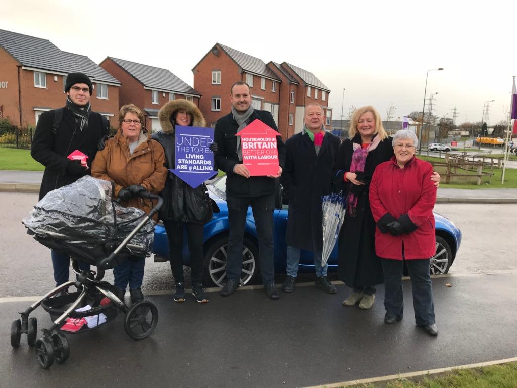 BurntwoodLabour's tweet photo. Members from B&amp;H and AwH Branches were out leafleting a new estate off Milestone Way in the Chasetown ward of #Burntwood https://t.co/o1ojpmwBB4 https://t.co/kd5vIZjMIx