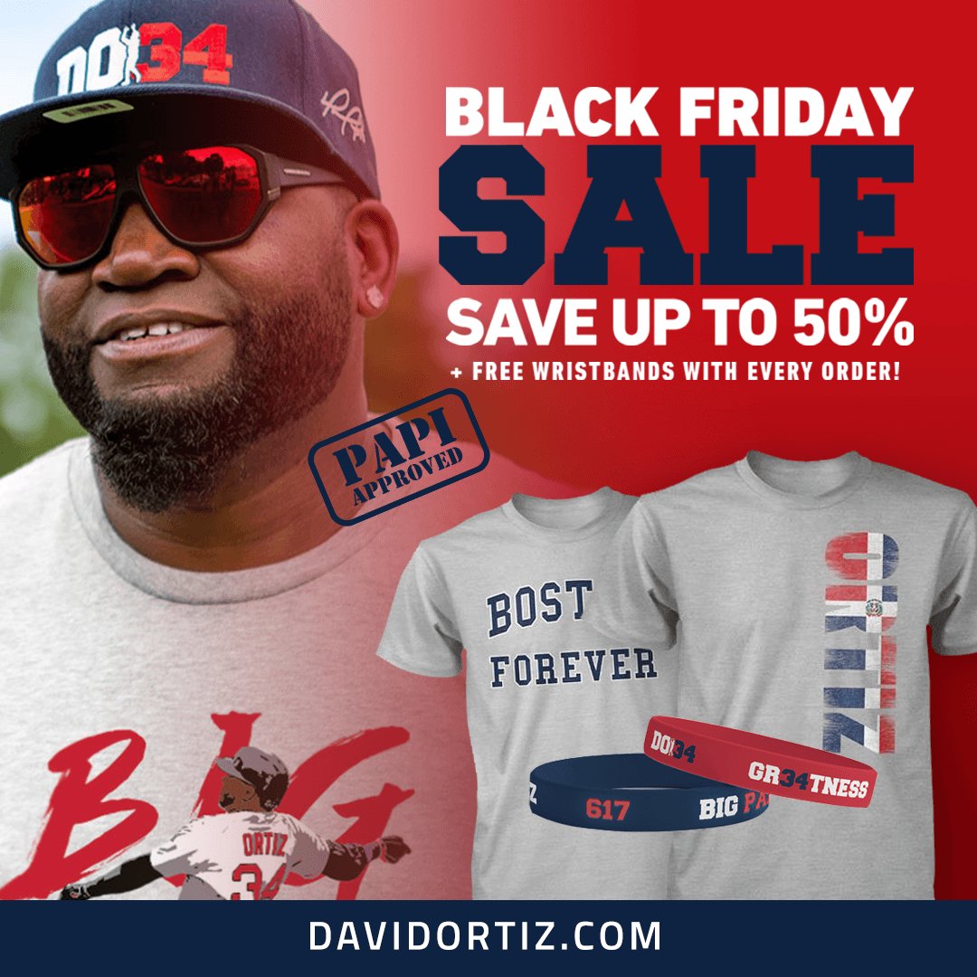 davidortiz's tweet photo. I'm extending my #BlackFriday sales an extra day! Better hurry https://t.co/fNB7KAxVXj #PapiApproved https://t.co/33uojCvmxx