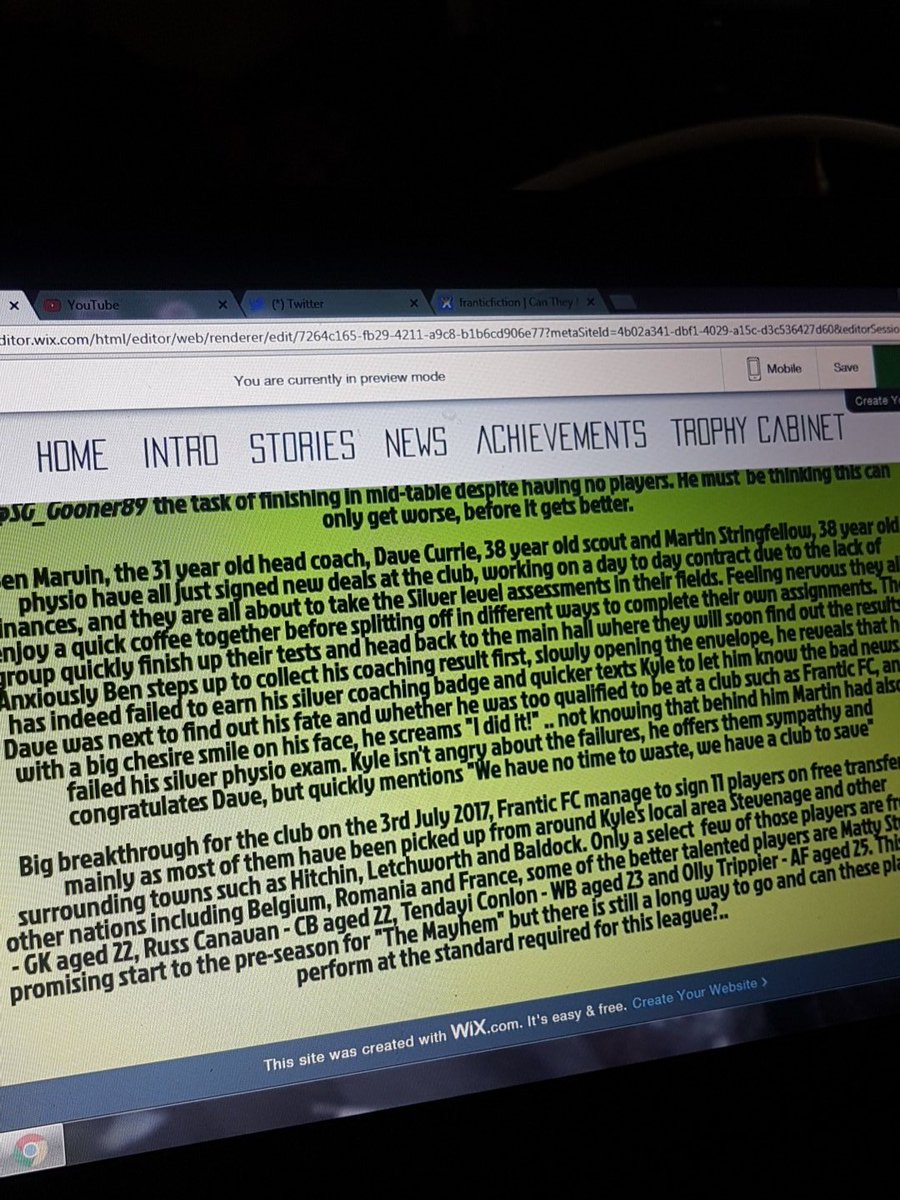 FMMMaster's tweet image. FRANTIC FOOTBALL IS UNDER WAY... DM FOR LINK.. RETWEET 
#Frantic #Football #What #A #Story #Writing #Peaceful #MindOverMatter