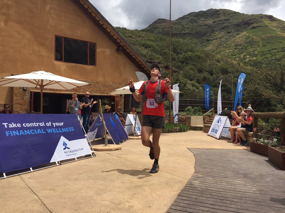 Massive congrats to #LesothoUltra2017 winner @johardtvheerden for smashing a new CR of 5:20:06. What a comeback!
