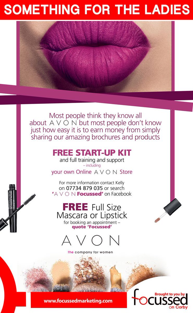 Focussedmag's tweet photo. Avon cosmetics has a treat for all you ladies. #focussedoncorby #barbwiredesign #corbyradio https://t.co/RR9aftZogr