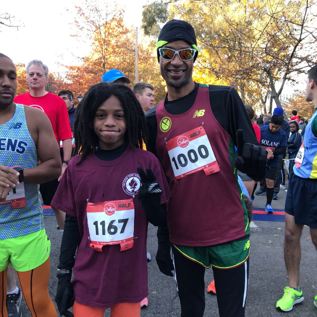 pelhamhalf's tweet photo. 2017 Men’s Half winner with Pelham’s rising running star #pelhamhalf https://t.co/dH7WkghWH4