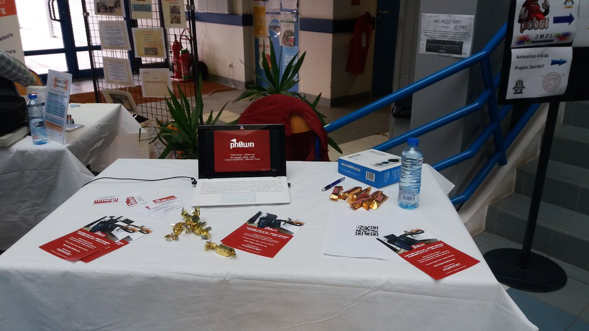 ph0wn's tweet photo. On est aux #jm2L ! Venez !! #ph0wn #CTF #IoT https://t.co/MHbfclxU8a