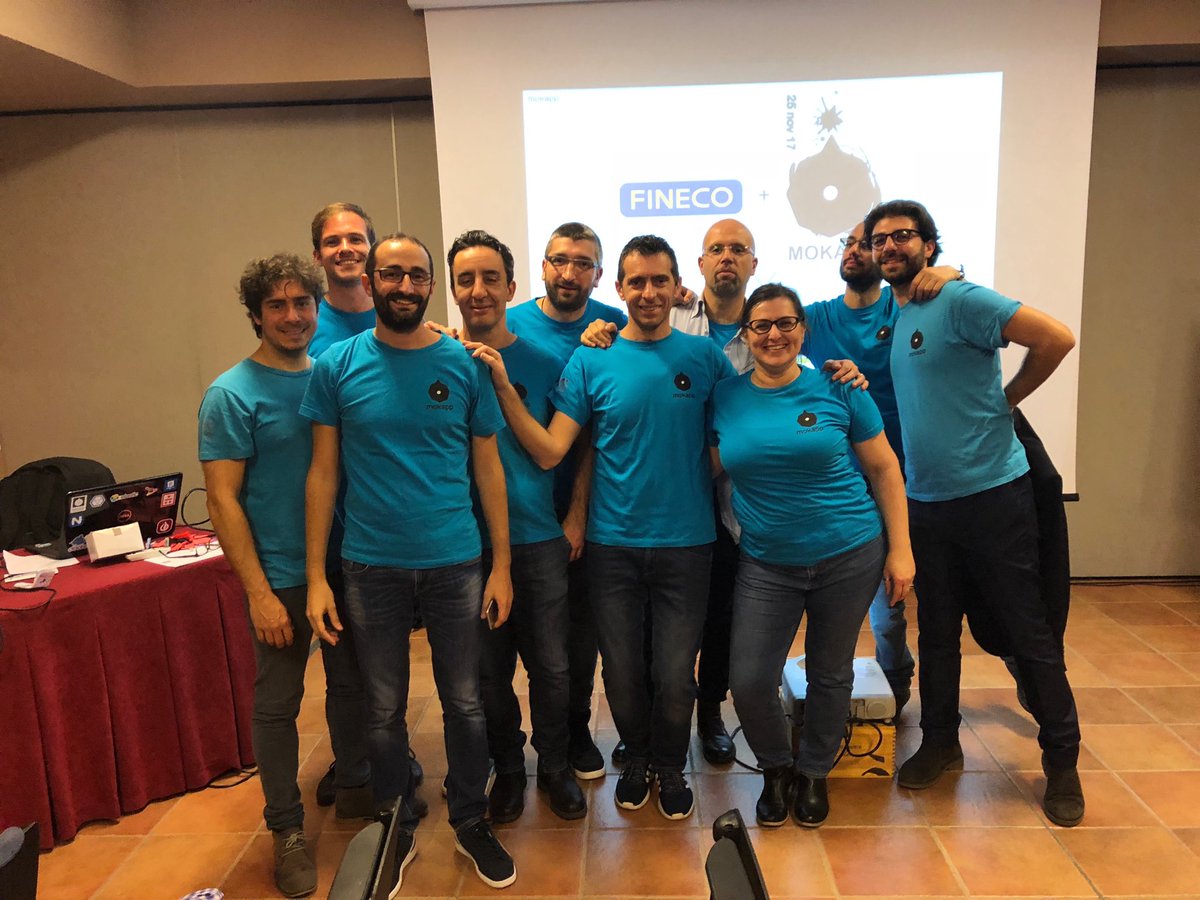 MokaPPcom's tweet photo. Grazie a tutti i ragazzi della community Mokapp!
Il #mokapp2017 è stato un grande successo!
All’anno prossimo!
#arkit #ios #android #kotlin #ReactNative https://t.co/2e3VpK5WlV