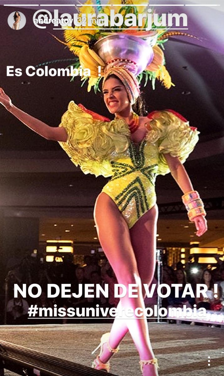 Pasosdereinas's tweet photo. ESTO ES #Colombia  vamos por esa corona #MissUniverse 
NO DEJEN DE VOTAR. https://t.co/cs1SXO2epy