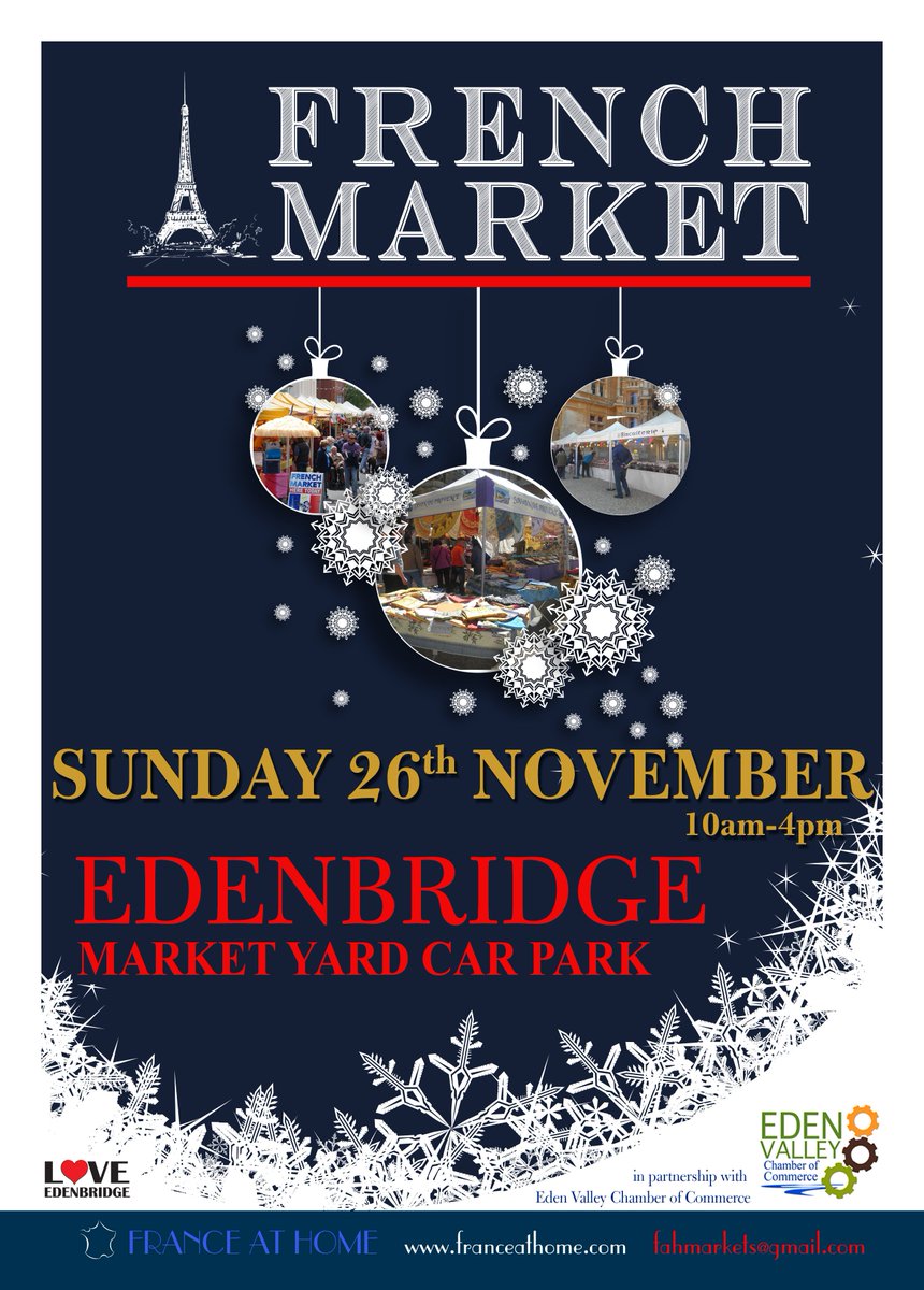 EVChamber's tweet photo. Tomorrow we have the French Market coming to #Edenbridge from 10am until 4pm in the Market Yard Car Park. See you there! 🥐 https://t.co/FfSuEgLwOn
