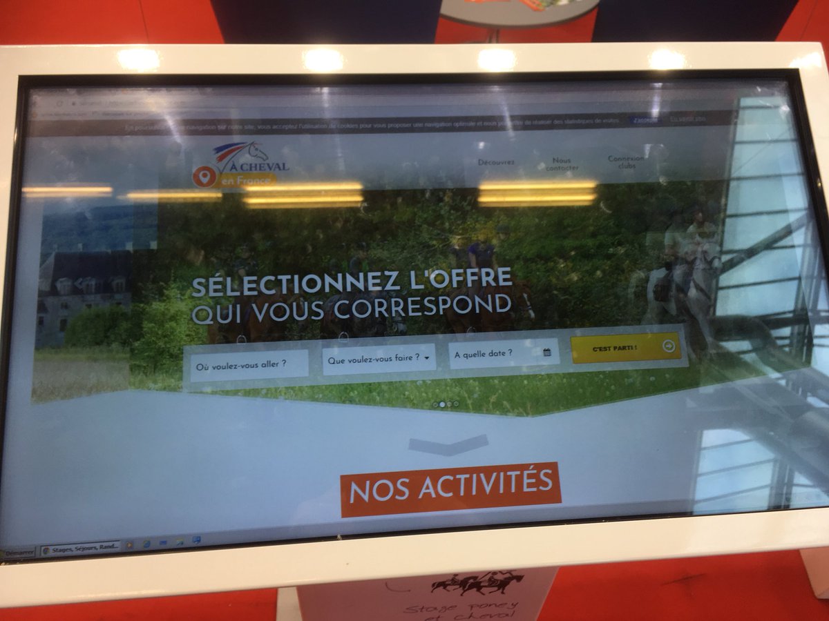 FFEquitation's tweet photo. #SalonChevalParis #FFE #GeoCheval #AChevalEnFrance profitez du Salon pour venir découvrir les deux sites innovants de la @FFEquitation rendez-vous stand H137 https://t.co/STx1qI8n4M