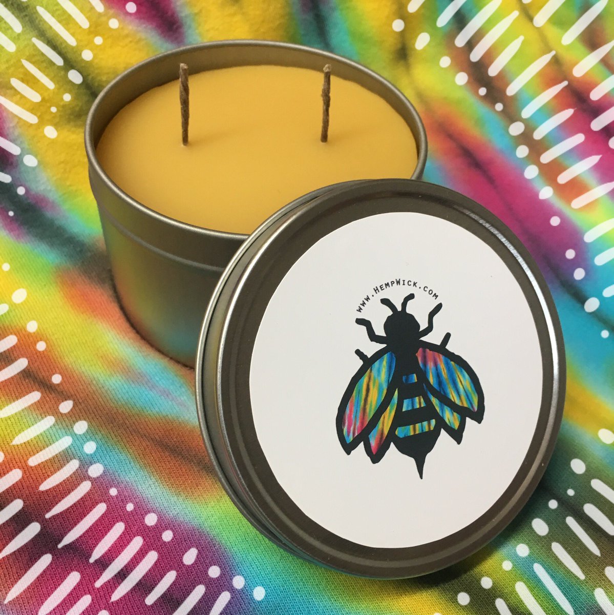 HempWick's tweet photo. Smells like honey is in the air!NEW 8oz CANDLE in a travel tin! Hand poured organic beeswax with 2 HempWick WICKS! 
https://t.co/ybBEwxLIH0 https://t.co/eJx9DhyXz5