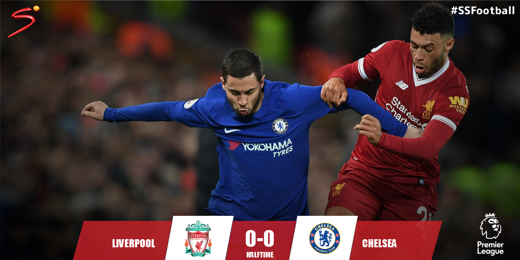 SuperSportTV's tweet photo. #LIVCHE - HALFTIME:
It was an exciting half but no goals yet at Anfield as both sides look to break the deadlock.
#PL https://t.co/7TxOSafQTZ