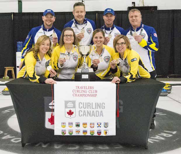CurlingCanada's tweet photo. Congratulations to the Manitoba women who won a record fourth women's Travelers Curling Club Championship title for Manitoba and the B.C. men's team who captured their province's first title today! Our story: https://t.co/xC1Wz0p4QQ #TCCC2017 https://t.co/upBT3YMmiv