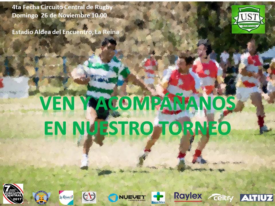 santotomasrc's tweet photo. Todos invitados!!!!!
@altiuz @100x100Rugbiers @MuniLaReina @rugbychile @celtry @nuevetdigital #KineMas #raylex #daleverde https://t.co/WUAdlNgUeo