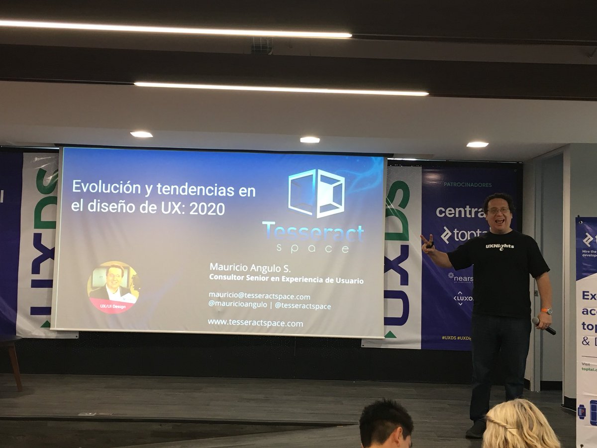 frankastorga's tweet photo. Ahora toca el turno de @mauricioangulo en #UXDigitalSummit by @uxnights Tendencias en diseño de UX para 2020! https://t.co/fjTJgaNIJh