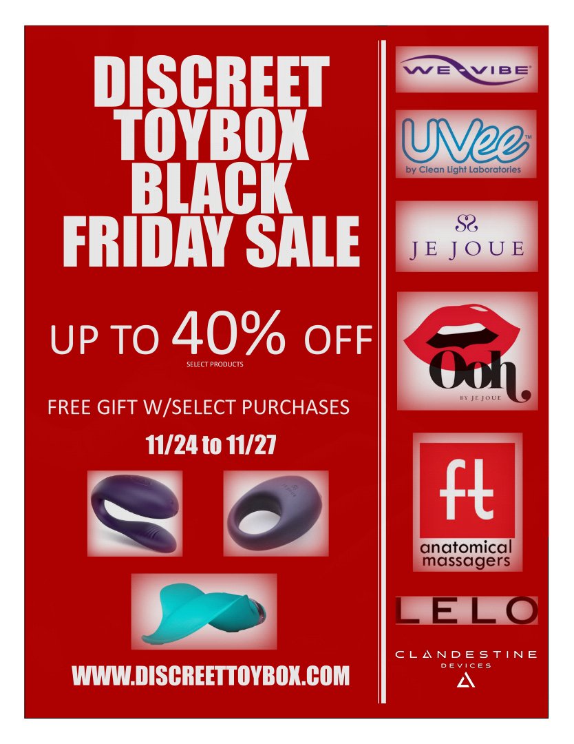 discreettoybox's tweet photo. Black Friday deals still going on this weekend!!! Don't miss these deals!! Check her off your shopping list!! https://t.co/844o4w8eBp