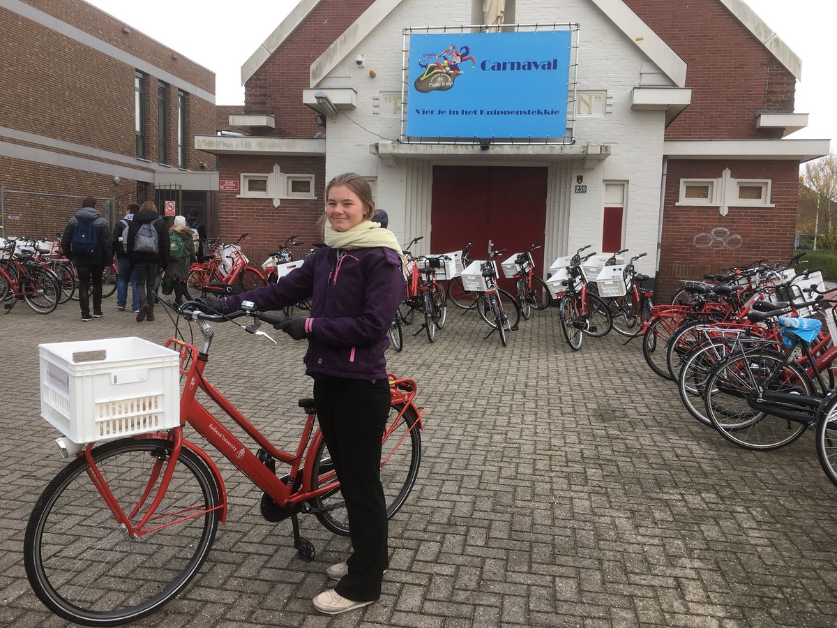 StuTS_official's tweet photo. #62stuts demonstrates, what happens if you borrow bikes for a conference: the perfect marketing picture for #radbouduniversity https://t.co/jnjw73nHFd
