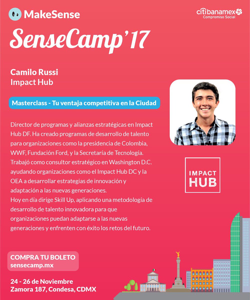 Viraviendo's tweet photo. Nos vemos hoy en el #SenseCampMx para compartir experiencias, conocimientos y herramientas que nos ayuden a co crear #CiudadesSostenibles https://t.co/O4Y05hi9NZ