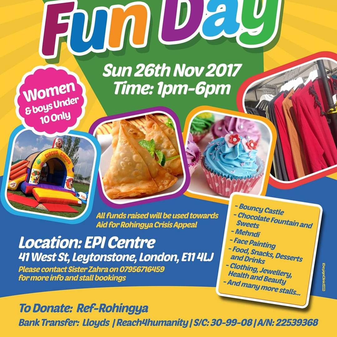 reach4humanity's tweet photo. In urgent need of #volunteers for sunday's #charity #fundraiser. Please share and offer your time if free. All for a good cause. #ThankYou #Rohingya #Leytonstone #Reach4Humanity #OneLifeGlobalWelfare https://t.co/mG117igopg