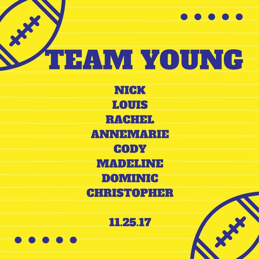 CousinsBowl's tweet photo. Team Young
11.25.17
#CousinsBowl https://t.co/QAlRRwLyNK